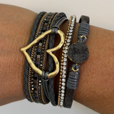 Heart Wrap Bracelet