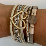 Heart Wrap Bracelet